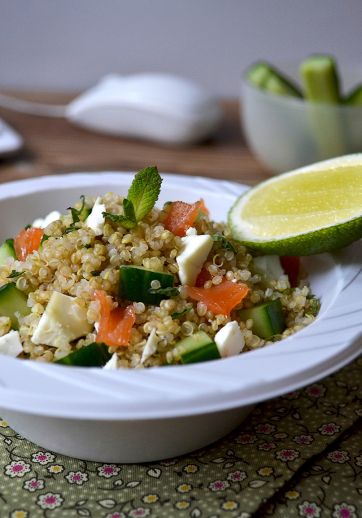 Taboulé de quinoa au saumon fumé