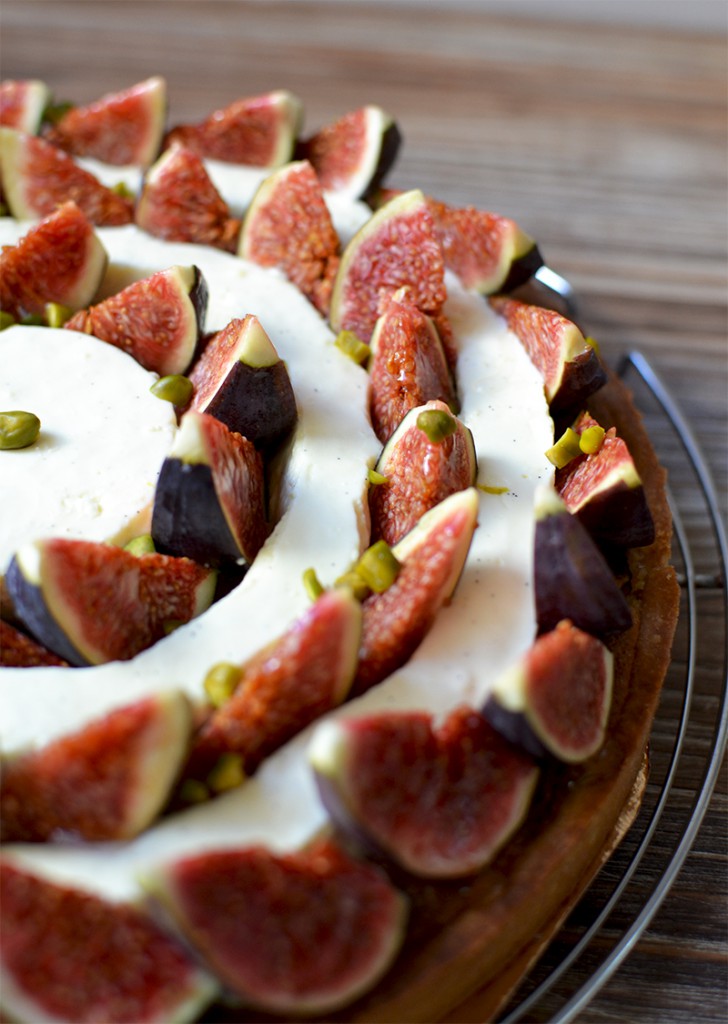 Tarte figues, orange et fleur d'oranger