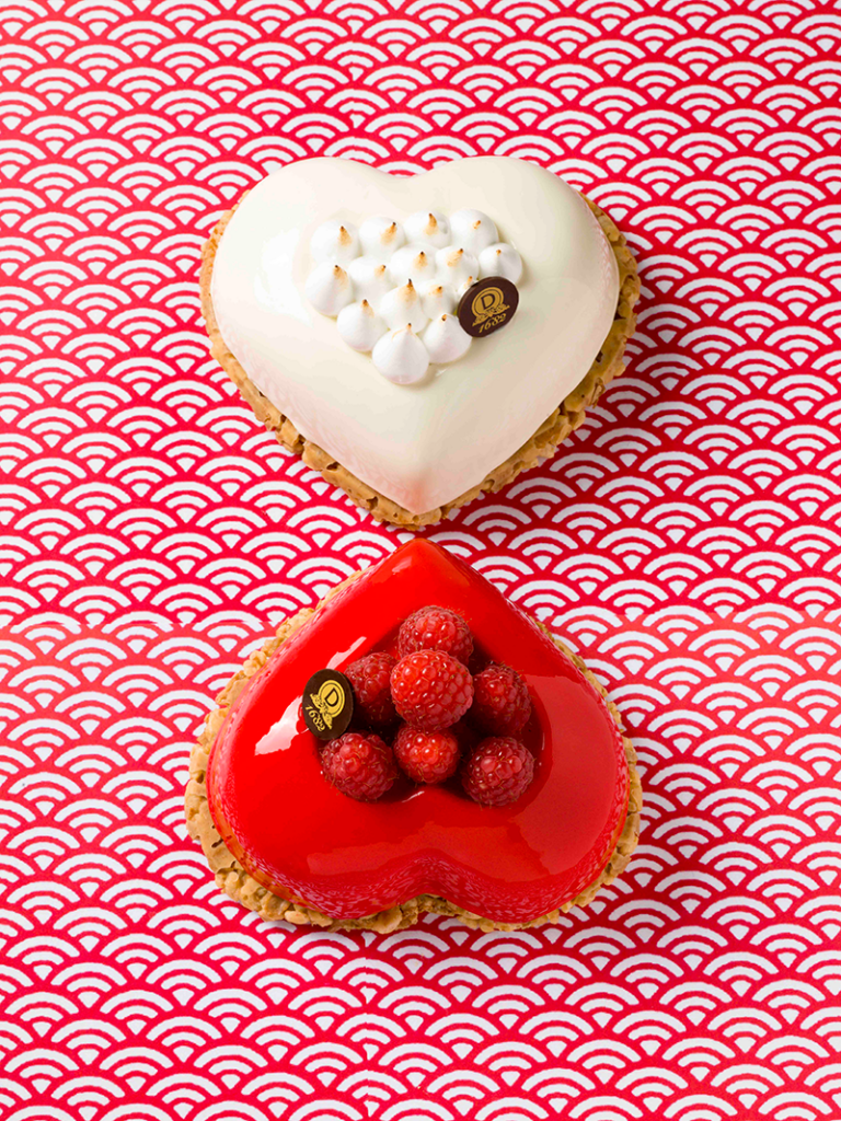 Entremets Coeur Rouge et Coeur Blanc - Saint Valentin 2015 - Dalloyau