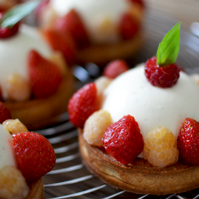 Tartelettes vanille fruits rouges