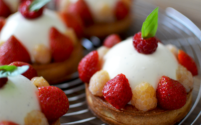 Tartelettes vanille fruits rouges