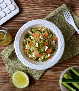 Taboulé de quinoa au saumon fumé