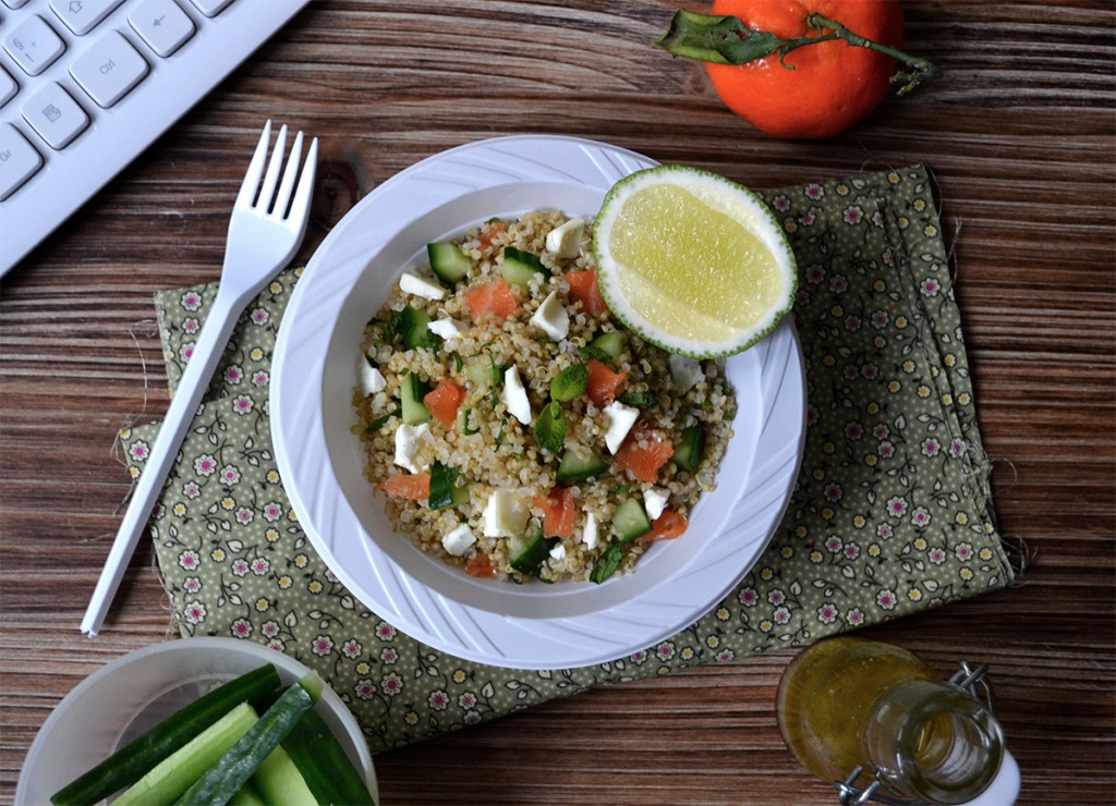 Taboulé de quinoa au saumon fumé