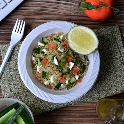 Taboulé de quinoa au saumon fumé