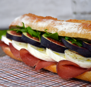 Sandwich figues et mozzarella