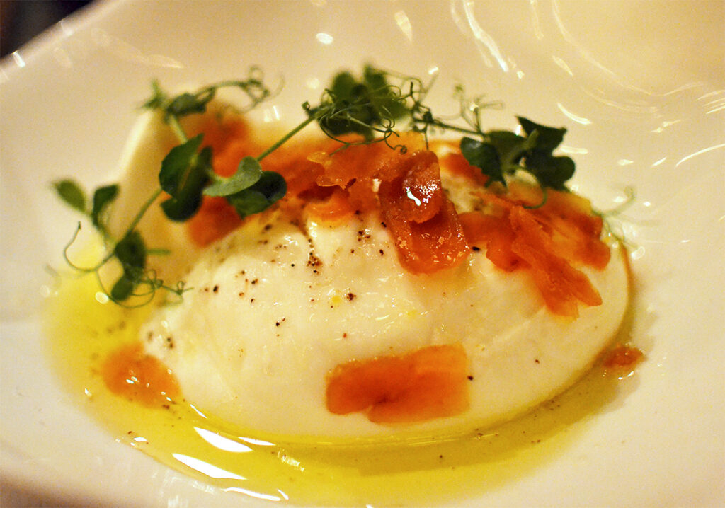 Burrata à la poutargue- Restaurant Coretta ©TendanceFood