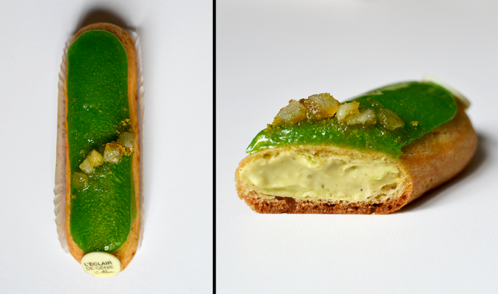 Eclair pistache orange à L'Eclair de Génie © tendancefood.com