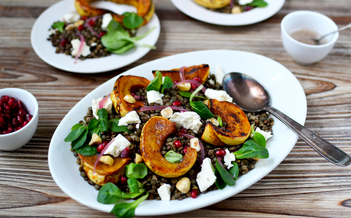 Salade de lentilles aux légumes d’hiver © Tendance Food