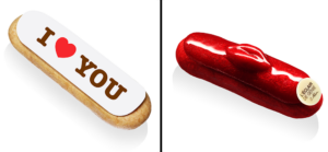 Éclair "I love you" et éclair "Rouge baiser" - Saint Valentin 2015 - L’Éclair de Génie