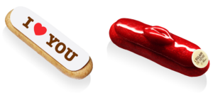 Éclair "I love you" et éclair "Rouge baiser" - Saint Valentin 2015 - L’Éclair de Génie