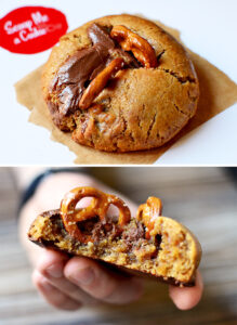 Cookie "Je t’épouse dans l'heure" (Peanut butter, chocolat au lait & bretzel) - Scoop me a cookie ©TendanceFood.com