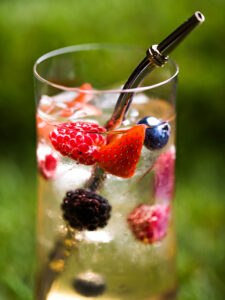 Infusion de camomille au sirop de citron- caviar et de yuzu- Frozen Tea-Time - Prince de Galles