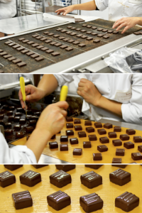 Enrobage de bonbons en chocolat La Maison du Chocolat © Tendance Food