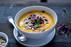 Soupe lentilles corail, lait de coco et butternut ©TendanceFood