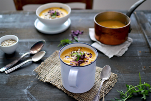 Soupe lentilles corail, lait de coco et butternut ©TendanceFood.com