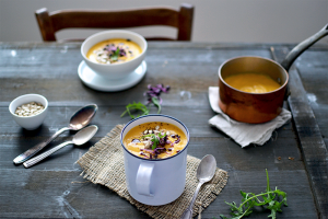 Soupe lentilles corail, lait de coco et butternut ©TendanceFood.com