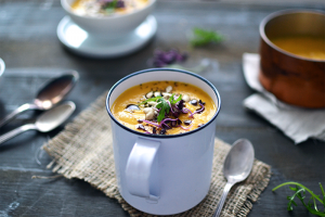Soupe lentilles corail, lait de coco et butternut ©TendanceFood.com