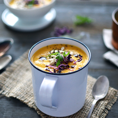 Soupe lentilles corail, lait de coco et butternut ©TendanceFood.com