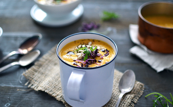 Soupe lentilles corail, lait de coco et butternut ©TendanceFood.com