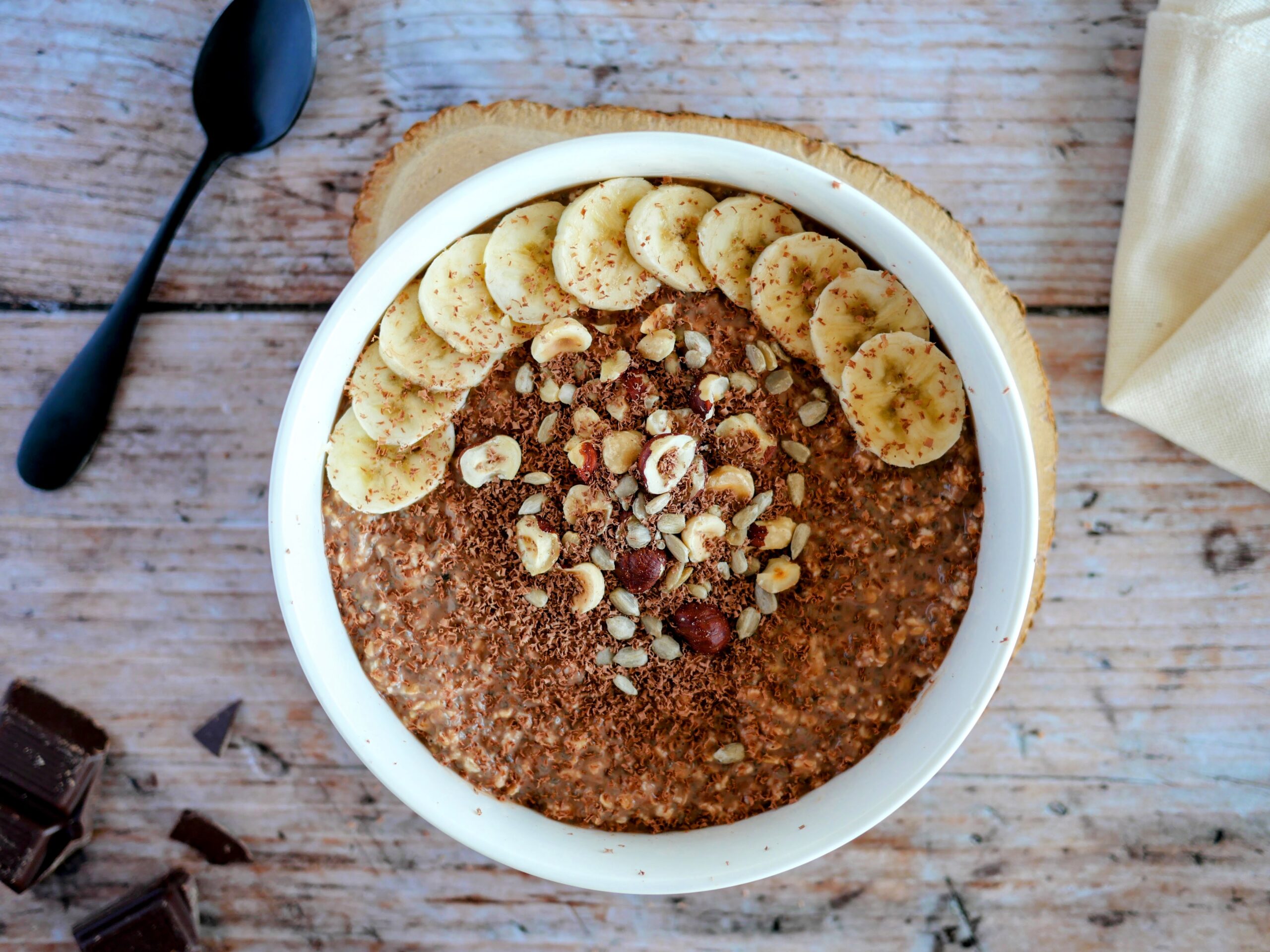 Overnight porridge chocolat noisettes ©TendanceFood.com