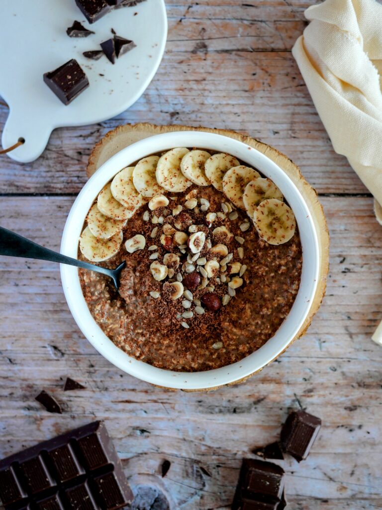 Overnight porridge chocolat noisettes ©TendanceFood.com