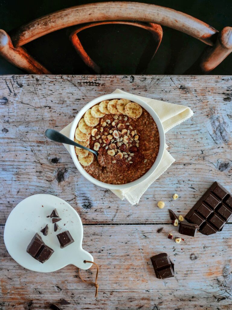 Overnight porridge chocolat noisettes ©TendanceFood.com