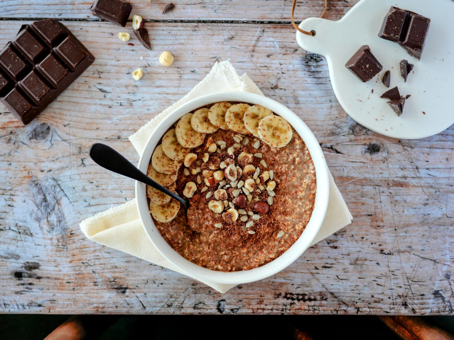 Overnight porridge chocolat noisettes ©TendanceFood.com