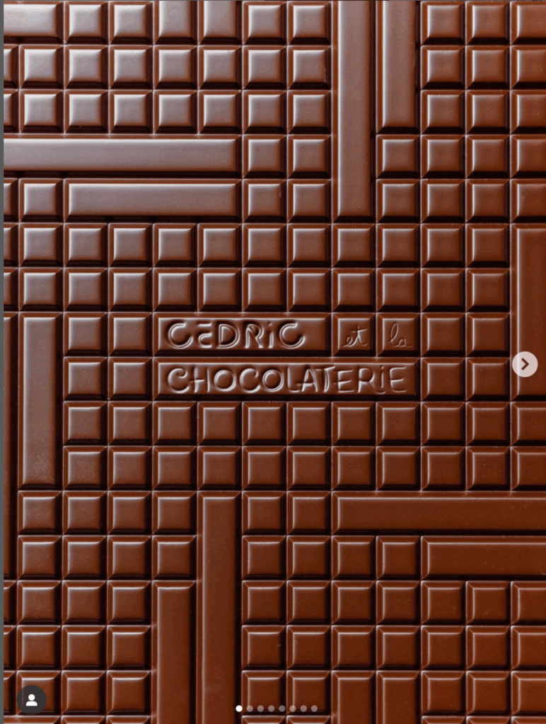 ©Cédric et la chocolaterie Capture écran Instagram @cedric.et.la.chocolaterie @cedricgrolet